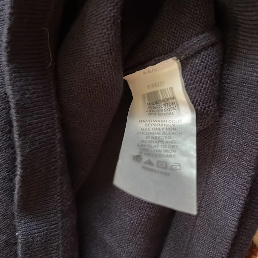 Vince Camuto Striped Dolman Sleeve Sweater Navy Boat Neck NWT Size Large - Picture 6 of 9